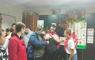 Leśna makieta w Powiatowej Stacji Sanitarno-Epidemiologicznej w Choszcznie 35